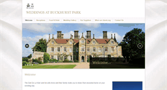 Desktop Screenshot of buckhurstparkweddings.co.uk