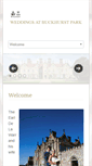 Mobile Screenshot of buckhurstparkweddings.co.uk